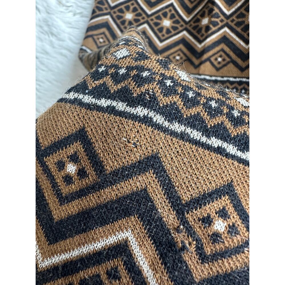 70s Funky Patterned Double Knit Poly Pants - Picture 8 of 12